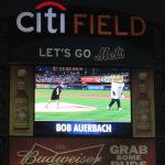 Bob Auerbach throws strikes at Mets game